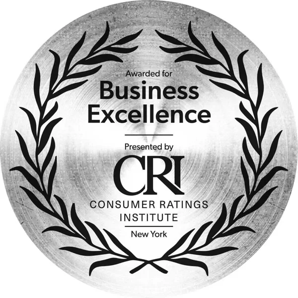Awarded for Business Excellence by the Consumer Ratings Institute
