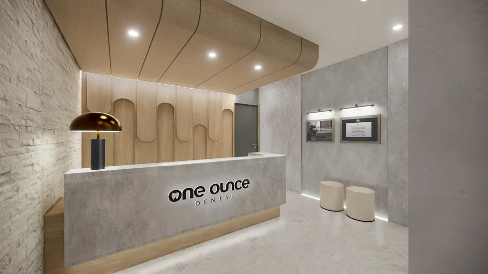Reception area at One Ounce Dental